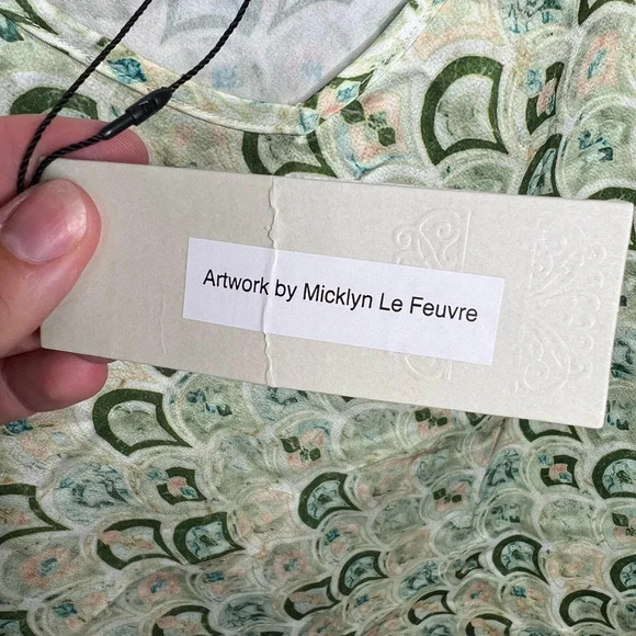 Never Fully Dressed Green Marble Print Cami Top Women's Size 18 - Picture 7 of 12